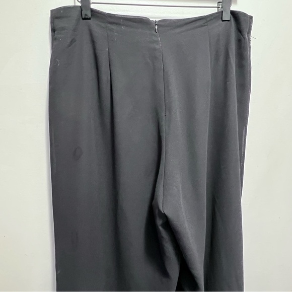Vintage Addition Elle Black Chiffon Beaded Floral Dress Pants Size 14 - Picture 6 of 10